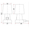 ML-1 żółta - Lampka nocna w kontakt z klosikiem, E14 max 7W
