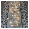 Dekoracje Świąteczne - 20 LED srebrne kule z gwiazdami 1,9 m, 2x AA, ciepła biel, IP20, timer