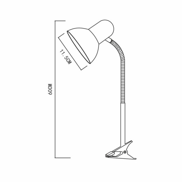 Lampka E27 NIKA z klipsem, różowa, LS007 Nilsen