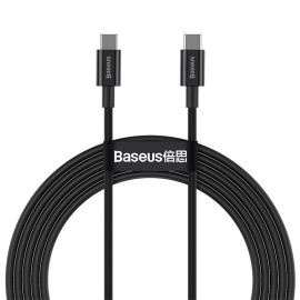 Kabel 100W USB-C - USB-C 2,0m czarny - BASEUS Superior PD