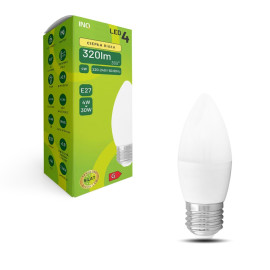 Żarówka LED C37 E27 4W ŚWIECA 320lm 3000K INQ ELB054WW
