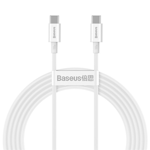 Kabel 100W USB-C - USB-C 1,0m biały - BASEUS Superior