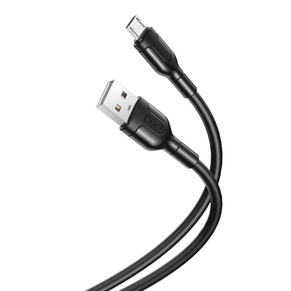 Kabel USB - microUSB 1,0 m 2,1A czarny - XO NB200 