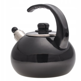 Czajnik emaliowany 2,5L gwizdek, indukcja, gaz - czarny 1039A Kamille 