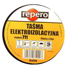 REPERO 711 Taśma Elektroizolacyjna czarna 19mmx20m