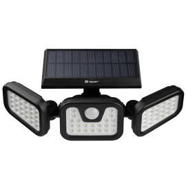 Reflektor solarny LED z czujnikiem ruchu i zmierzchu SATURN, 3 lampy, 2000lm, 80W