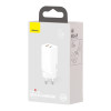 Ładowarka sieciowa 65W GaN2 1xUSB-C + 1x USB biała - BASEUS Lite PD