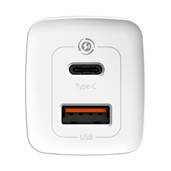 Ładowarka sieciowa 65W GaN2 1xUSB-C + 1x USB biała - BASEUS Lite PD