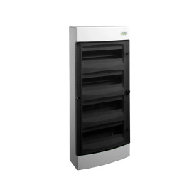 Plast. obudowa instal., przezr. drzwi, natynk., IP40, 4 rzędy, 4x12 modułów, 101503