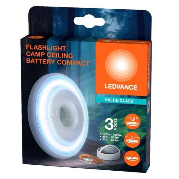 Latarka lampka kempingowa LED Bateryjna 3xAAA magnes uchwyt - Ledvance FLASHLIGHT CAMP 