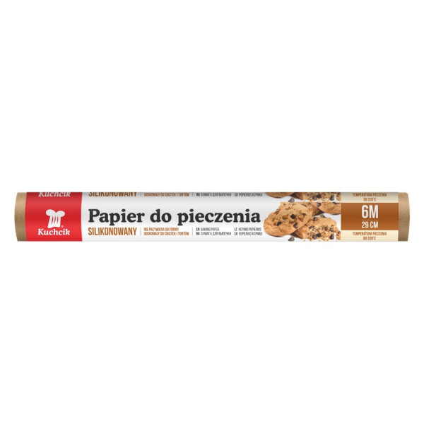 Kuchcik, Papier do pieczenia silikonowany, folia 6m x 29cm, [2404]