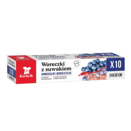 Kuchcik, Woreczki do żywności z suwakiem, 30x24cm, 10 szt. box,  [5574]