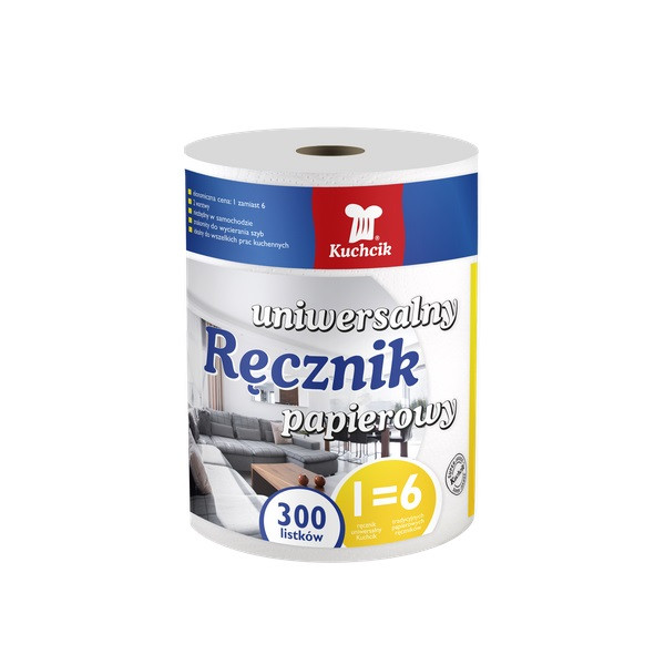 Kuchcik, Ręcznik papierowy UNIWERSALNY, 300 listków   60m x 22cm, [5360]