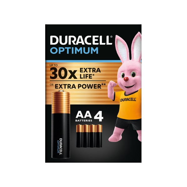 Bateria AA (LR6) alkaliczna 1,5V - OPTIMUM DURACELL (cena za blister 4 szt)
