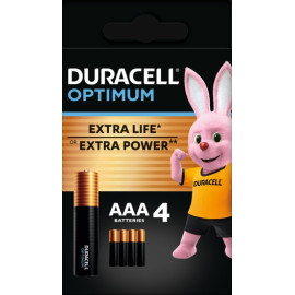 Bateria AAA (LR03) alkaliczna 1,5V - OPTIMUM DURACELL (cena za blister 4 szt)