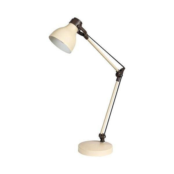 Lampa biurkowa E14, wys.58cm - Carter beżowa