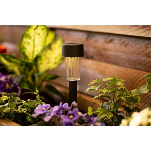 PALIS BLACK [LUMSOL1090] Lampa Ogrodowa LED Solarna Zewnętrzna Wbijana 6500K
