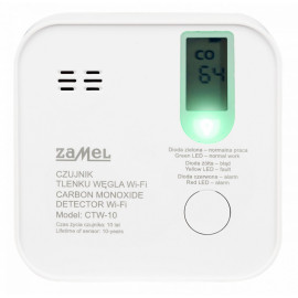 Czujnik tlenku węgla (czadu) WI-FI TUYA CTW-10 - zasilanie bateryjne (2xAA)