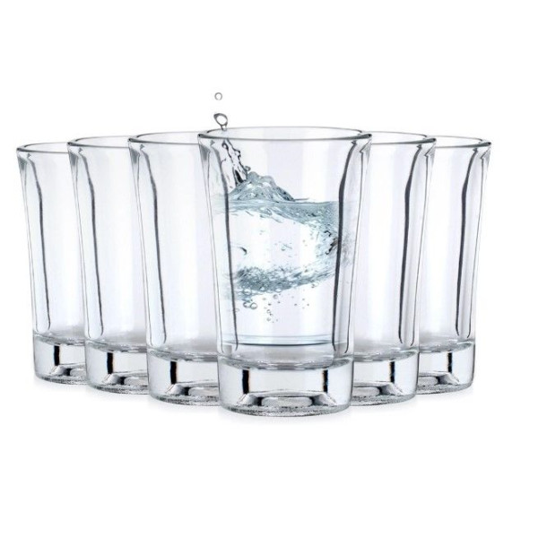 6x kieliszki do wódki, szklane, 40ml, zestaw 