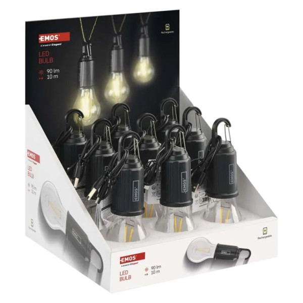 Żarówka LED z akumulatorem (ładowana USB), P4719 Emos