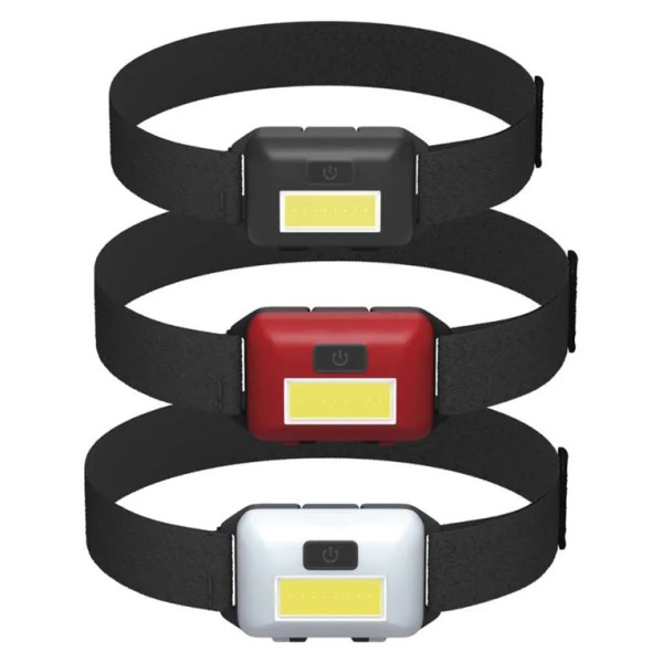 Latarka czołowa LED COB 1W, 110lm, 15m 3×AAA, P3538 