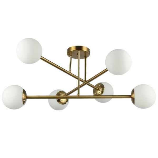 Lampa Wisząca Sufitowa Żyrandol Białe Kule BALI 0034 E27x6