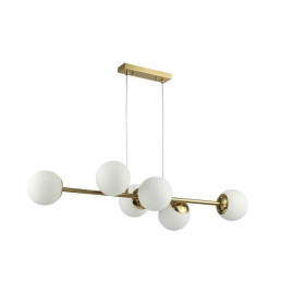 Lampa Wisząca Sufitowa Żyrandol Białe Kule BALI 0030 E27x6