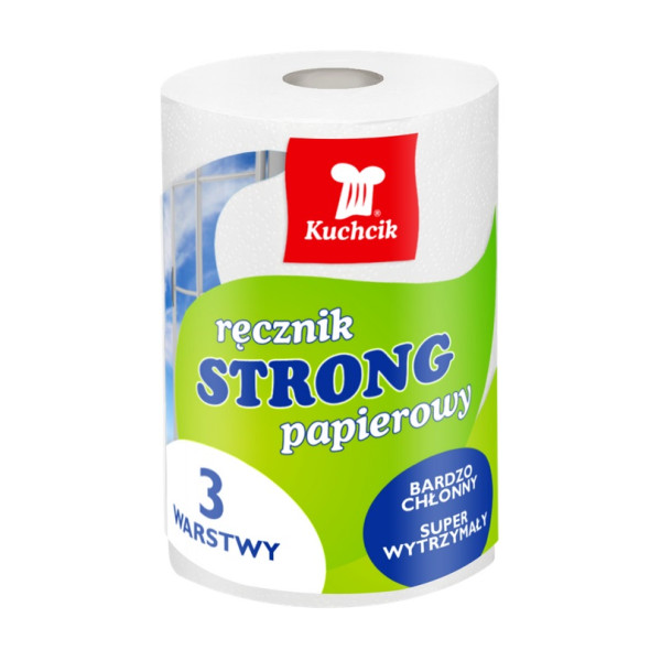 Kuchcik, Ręcznik papierowy STRONG, 175 listków, 3 warstwy, 20m x 22,5cm [3706]