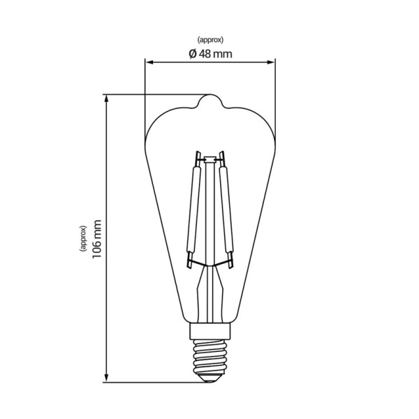 Żarówka LED ST48 E14 5W 600lm 3000K EDS110WW