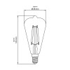 Żarówka LED ST48 E14 5W 600lm 3000K EDS110WW