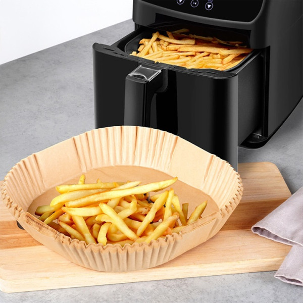 50x Papier do pieczenia wkład do frytownicy AIRFRYER 20x20cm 