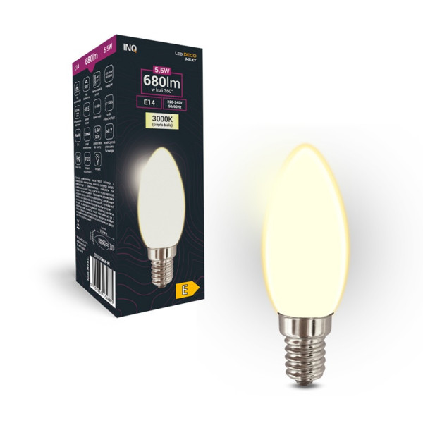 Żarówka LED E14 5,5W 680lm 3000K (ciepło-biała) - EDB020WW-M INQ