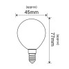 Żarówka LED E14 5,5W 680lm - P45 230V 3000K (ciepło-biała) mleczna - EDP020WW-M