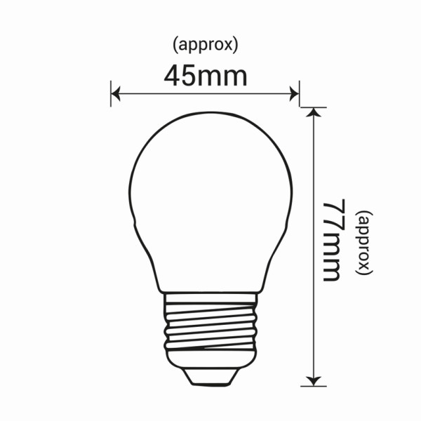 Żarówka LED E27 5,5W 680lm - P45 230V 3000K (ciepło-biała) mleczna - EDP120WW-M