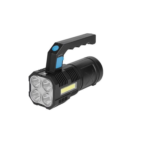 Latarka LED 2W LED + 3W LED COB akumulator (w zestawie)