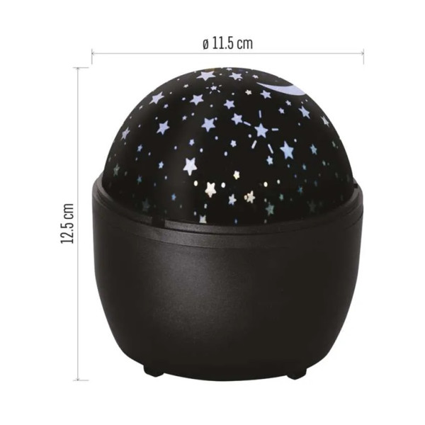 Projektor LED niebo, 3x AA, zimna biel + ciepła biel