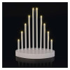Dekoracje Świąteczne - świecznik biały 10 LED, 25 cm 3x AA biały ciepła biel, timer 