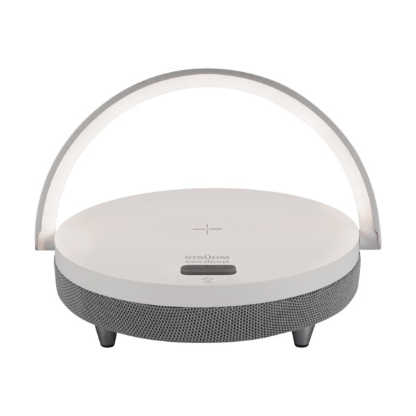 SATURN LED WHITE SPEAKER - lampa biurkowa 150lm z głośnikiem bluetooth