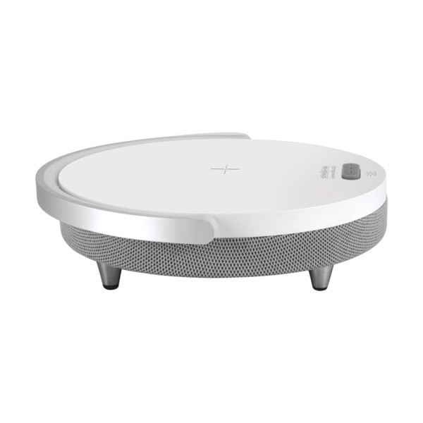 SATURN LED WHITE SPEAKER - lampa biurkowa 150lm z głośnikiem bluetooth