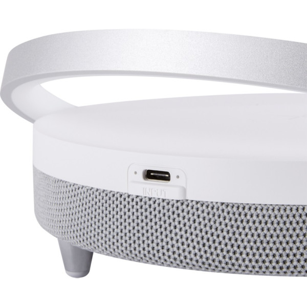 SATURN LED WHITE SPEAKER - lampa biurkowa 150lm z głośnikiem bluetooth