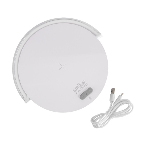 SATURN LED WHITE SPEAKER - lampa biurkowa 150lm z głośnikiem bluetooth