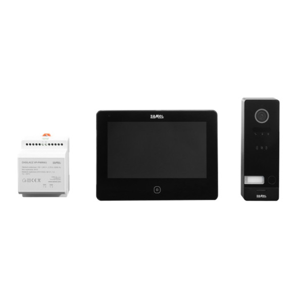 JEDNORODZINNY DWUŻYŁOWY ZESTAW WIDEO DOMOFONOWY Z CZYTNIKIEM RFID / CZARNY - SERIA 200 TYP: VP-209ICSB-B