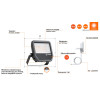 Naświetlacz LED FLOODLIGHT 17W/11W 2400lm/1600lm 6500K BK 