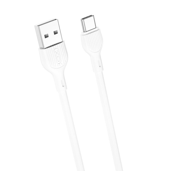 Kabel USB-A - USB-C 2,0m 2.1A biały - XO NB200 