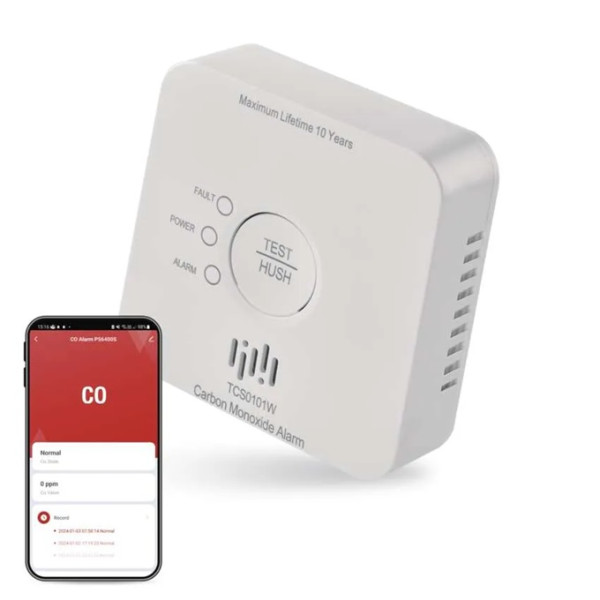 Czujnik (detektor ) tlenku węgla (czadu) GoSmart TCS0101W z WiFi