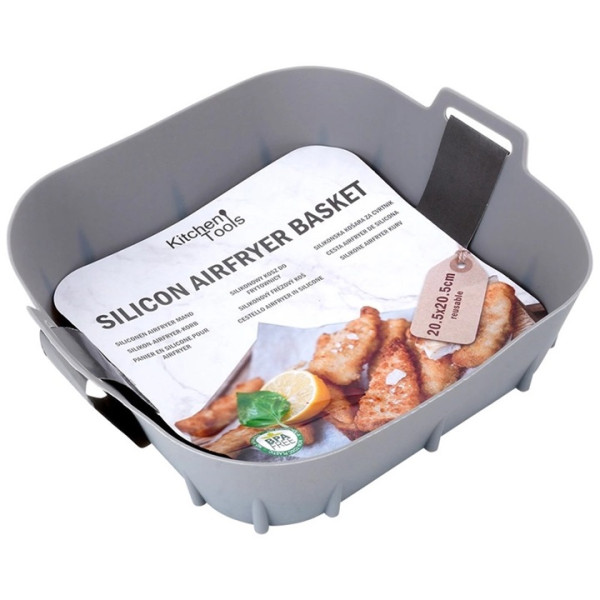 Koszyk wkład wielorazowy do frytownicy AIRFRYER Silikonowy 20x20cm