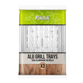 Tacki do grilla aluminiowe duże, 3 szt.