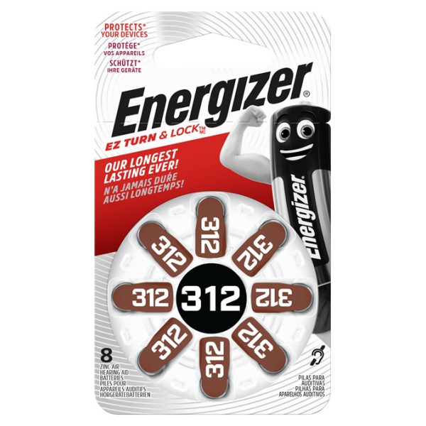 Baterie do aparatów słuchowych (cynkowo-powietrzna) - 312 /8 Energizer