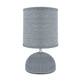 Lampka stołowa wys.23,5cm (ceramika+tkanina) - PASMA E14 GREY 