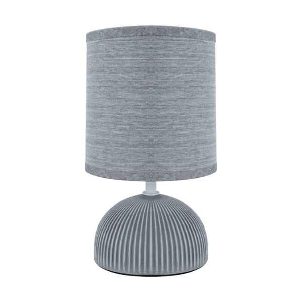 Lampka stołowa wys.23,5cm (ceramika+tkanina) - PASMA E14 GREY 